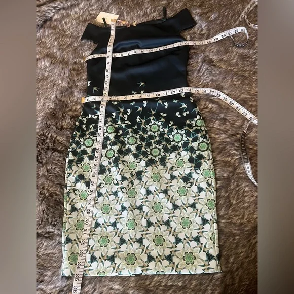 Ted Baker Navy and Light Blue Off-Shoulder Dress - Picture 7 of 8